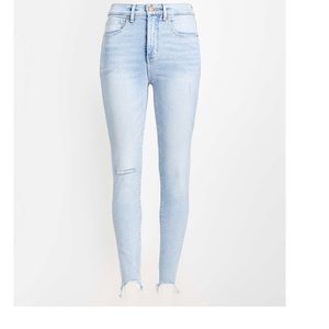 NWT Loft High Rise Chewed Hem Skinny Jeans size 33